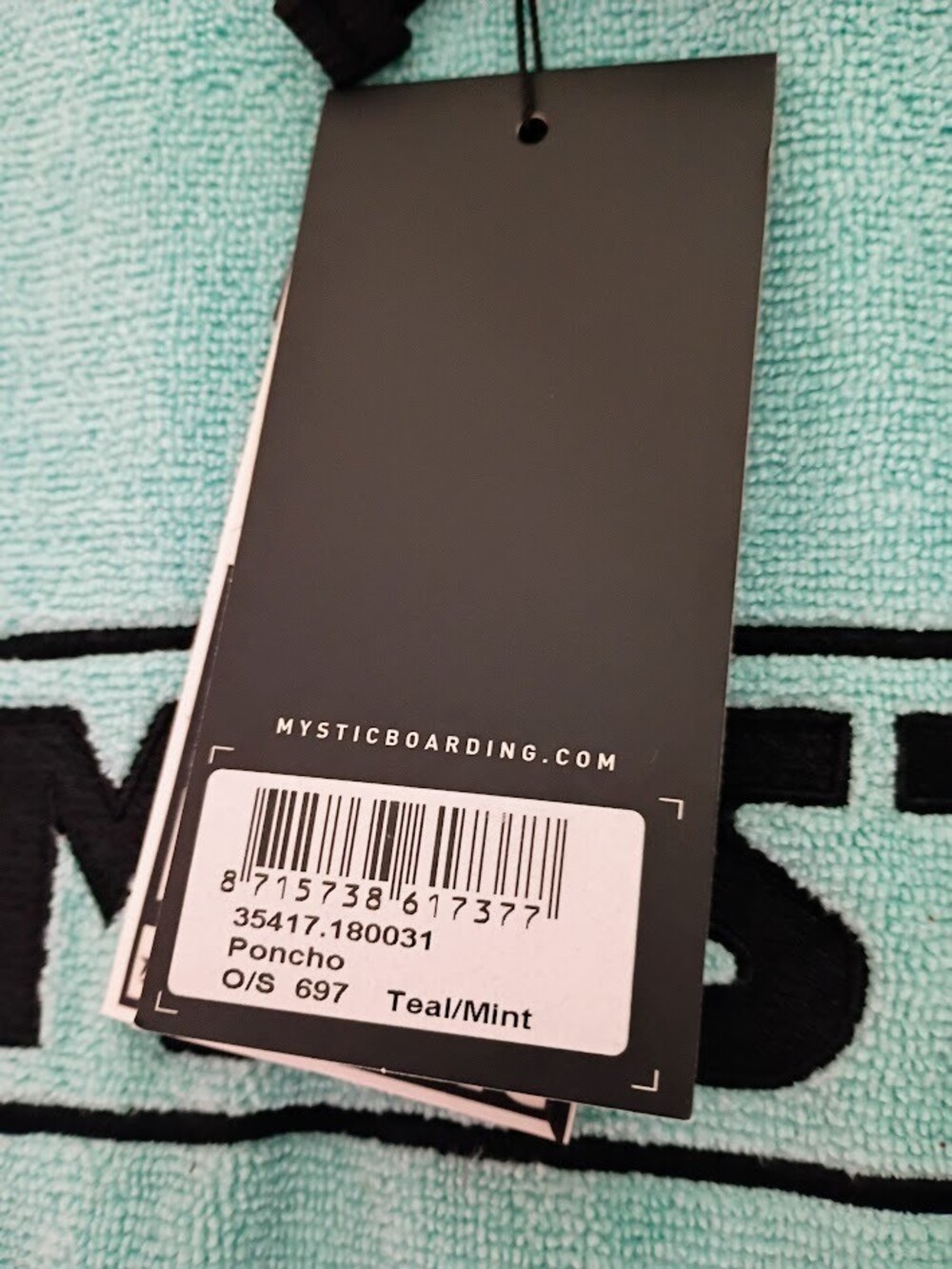 NWT Mystic Boarding Changing Poncho Towel Teal Mint